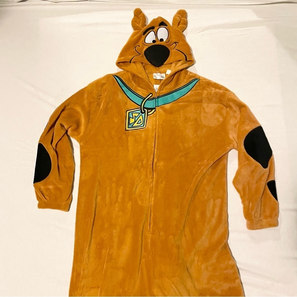 Scooby Doo Adult Unisex Fleece Suit One Piece Pajamas Costume Size Medium